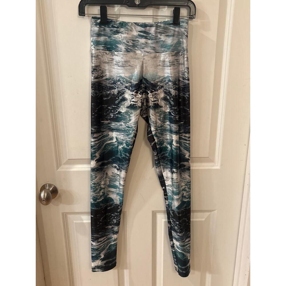 GoldSheep Ocean Waves Ankle Leggings Size M